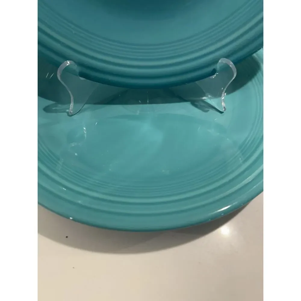 Vtg Homer Laughlin Fiesta Turquoise Plates 10.5